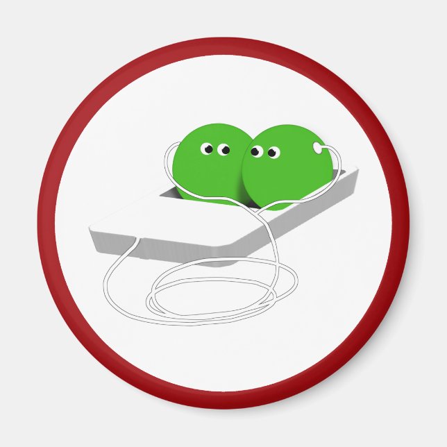 Aimant Deux petits pois dans un pois (Devant)