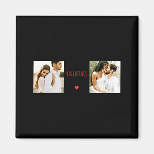 Aimant Deux Photos Joyeuse Saint-Valentin Couple Cadeau T