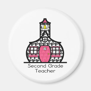 Aimant Deuxième école de pied-de-poule de professeur de