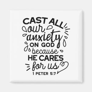 Aimant Déversez Toute Votre Anxiété – 1 Pierre 5:7 Verset