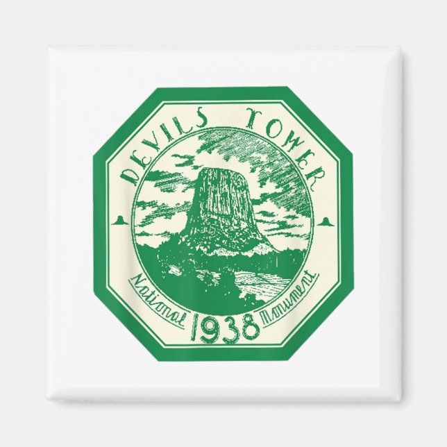 Aimant DEVILS TOWER National Park T Shirt Randonnée Tee W (Devant)