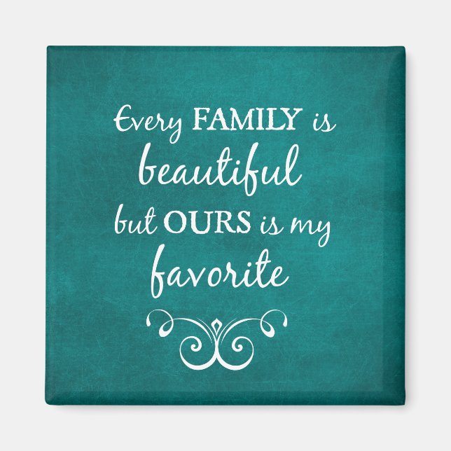 Aimant Devis de famille inspirant (Devant)