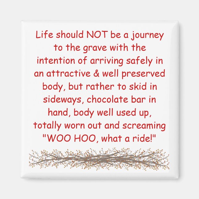 Aimant Devise de vivre par (Devant)