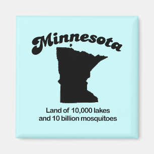 Aimant Devise du Minnesota - terre de 10.000 lacs