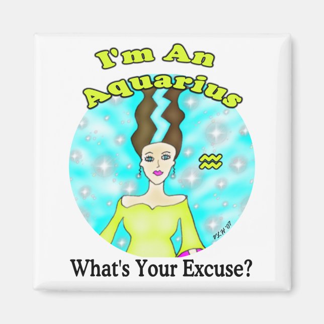 Aimant d'excuse Aquarius (Devant)