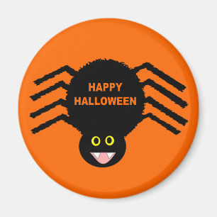Aimant d'Halloween à l'araignée noire