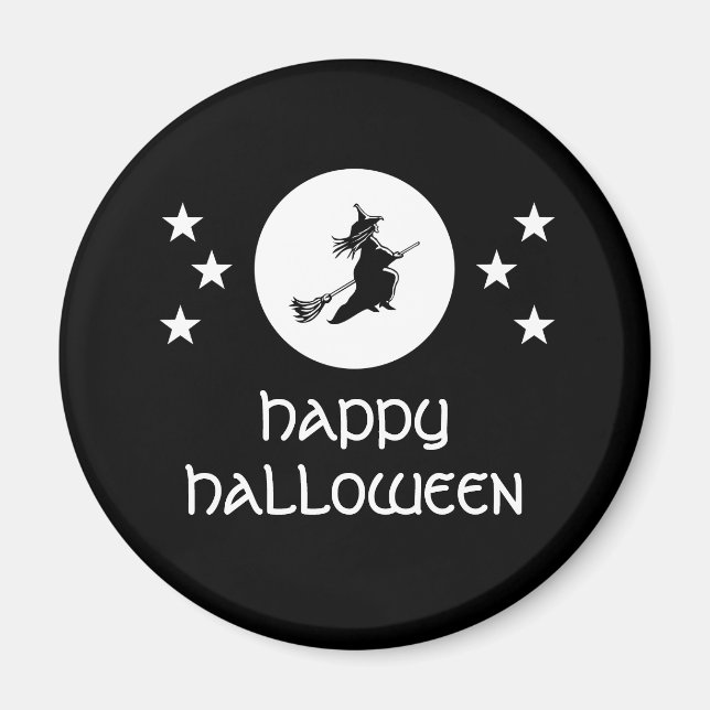 Aimant d'Halloween, noir (Devant)