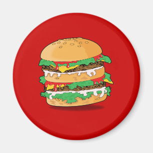 Aimant d'hamburger de bande dessinée