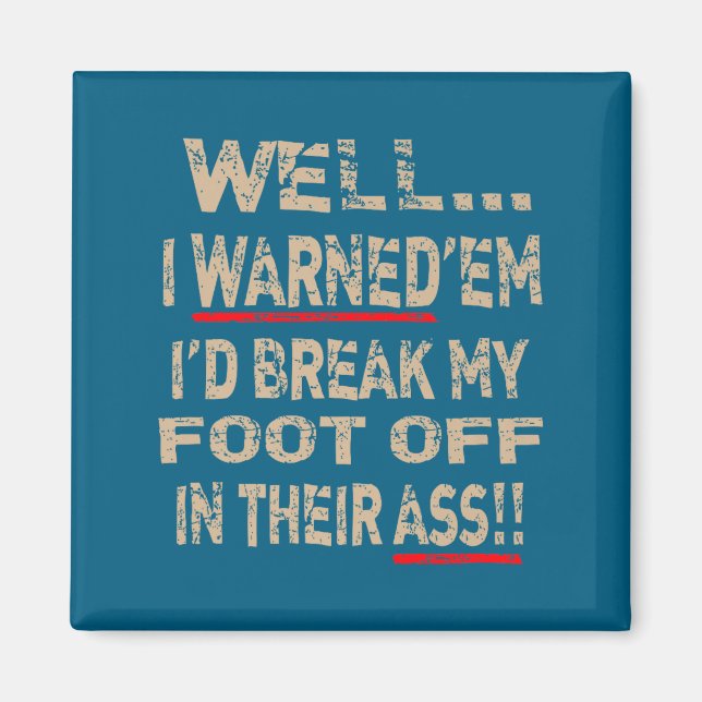 Aimant Diabetic Amputee Leg Foot Cool Sense Of Humor Funn (Devant)