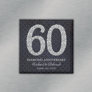 Aimant Diamond 60e anniversaire de Mariage Keepsaké