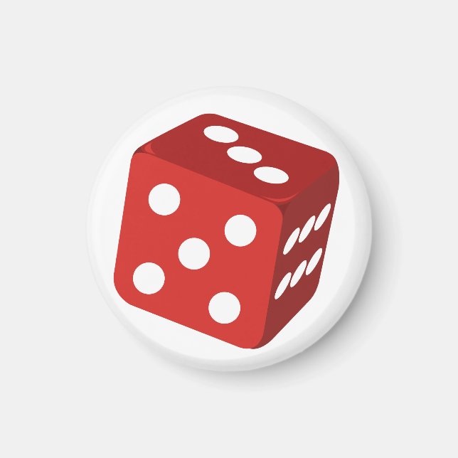 Aimant Dice rouge (Devant)