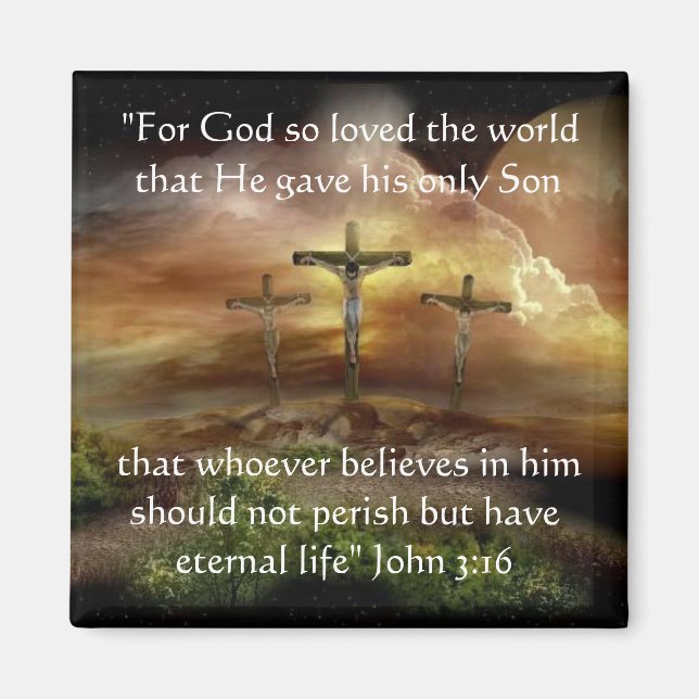 Aimant Dieu a tellement aimé l'aimant du monde (Devant)