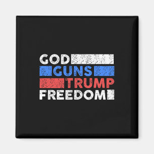 Aimant Dieu Armes Trump Liberté - Drôle Usa Trump 