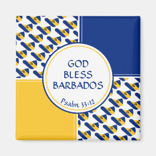 Aimant DIEU BÉNISSE Indicateur BARBADOS