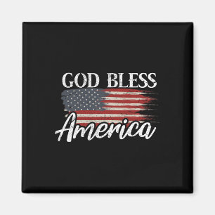 Aimant Dieu bénisse l'Amérique 4 juillet patriotique Usa