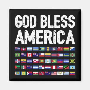 Aimant Dieu Bénisse l'Amérique Fierté Latino Tous les Pay