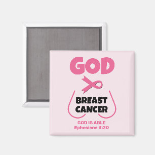 Aimant DIEU EST PLUS GRAND QUE LE CANCER DU SEIN Christia