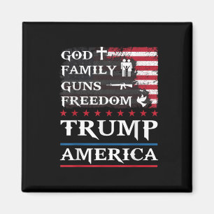Aimant Dieu Famille Armes &amp ; Liberté Trump Amérique s