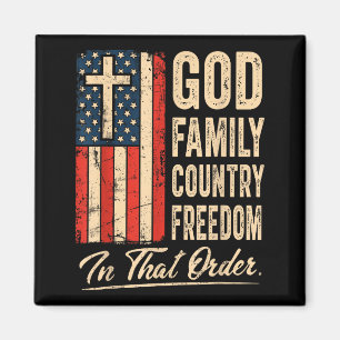 Aimant Dieu Famille Pays Liberté Dans Cet Ordre Drapeau U