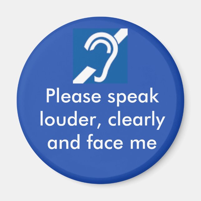 Aimant Difficile à entendre (Devant)