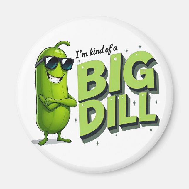 Aimant Dill Pickles Amateurs Cadeau - Drôle Drôle Dessins (Devant)