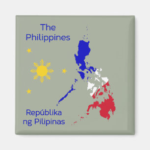 Aimant d'illustration de carte de Philippines