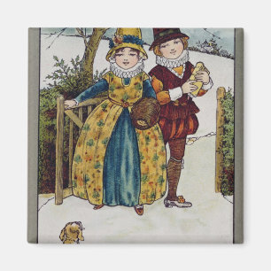 Aimant Dimanche matin, carte victorienne