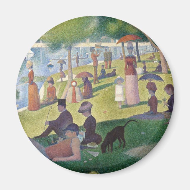 Aimant Dimanche sur La Grande Jatte Seurat Peinture (Devant)