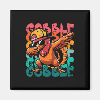 Aimant Dinde de Thanksgiving Dab Gobble Drôle de Garçons