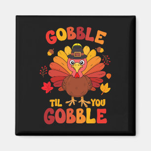 Aimant Dinde de Thanksgiving Garçons Gobele Jusqu'à Ce Qu