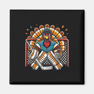 Aimant Dinde de Thanksgiving Gardien de but de hockey sur