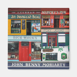 Aimant Dingle Pubs Collage, Irish Magnet. Irlande