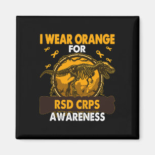 Aimant Dinosaur Je Porte Orange Pour Rsd Crps Sensibilisa