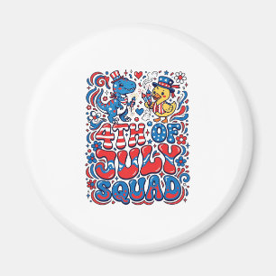 Aimant Dinosaur Kawaii Patriotique Meilleur Beau-père Jam