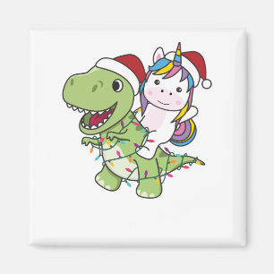 Aimant Dinosaur Noël Unicorne Hiver T-Rex Dino