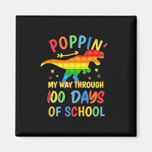 Aimant Dinosaur Poppin' Mon Chemin À Travers 100 Jours D'