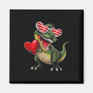 Aimant Dinosaur Trex Tenir le coeur Porter le Sungl Valen