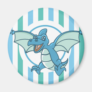 Aimant Dinosaure de dragon bleu et vert