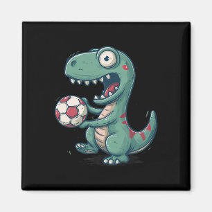Aimant Dinosaure Excité Football Pour Juric Et Amateur De