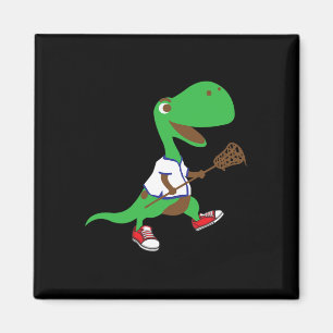 Aimant Dinosaure jouant à la crosse Gif cool équipe sport