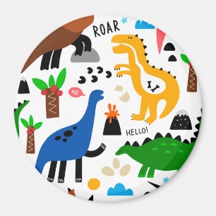 Aimant Dinosaures motif transparent