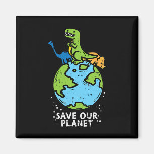 Aimant Dinosaures Sauvez Notre Planète Jour des terres mi