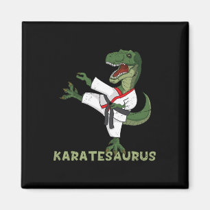 Aimant Dinosaurus Karatéka Drôle Karatesaurus T-rex Graph