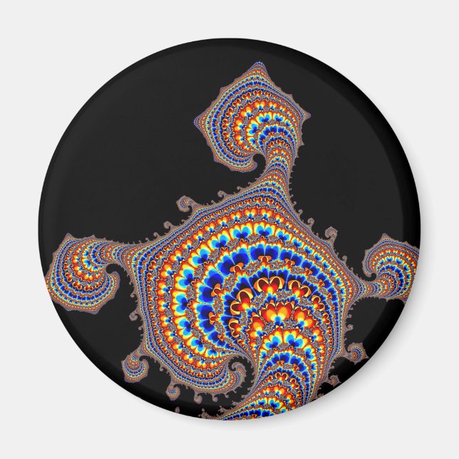 Aimant Dinozaur - Art fractal (Devant)