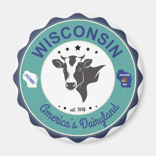 Aimant d'insigne du Wisconsin Dairyland