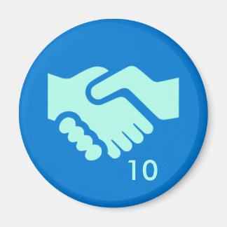 Aimant d'insigne - poignée de main 10