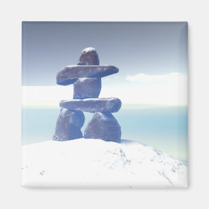 Aimant d'inukshuk d'hiver
