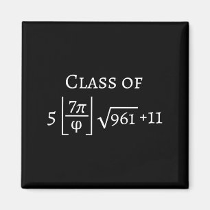 Aimant Diplômé senior drôle de geek en maths de la promot