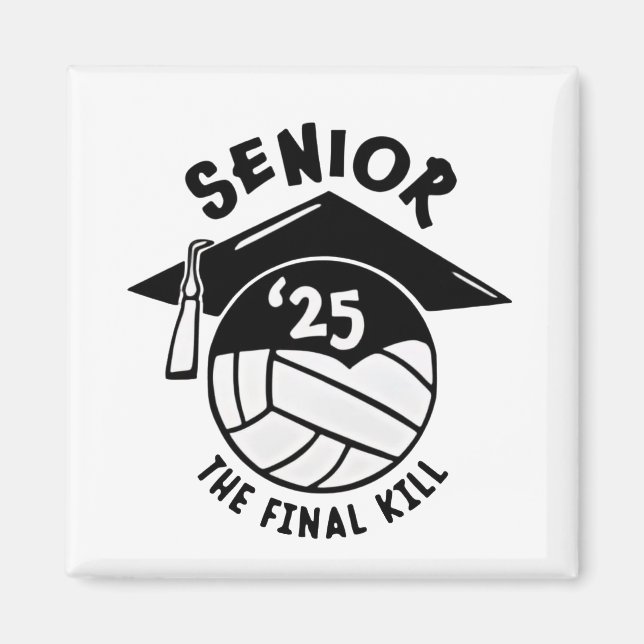 Aimant Diplôme supérieur de volley-ball 2025 (Devant)