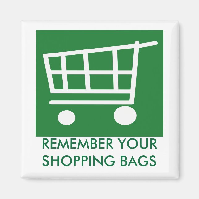 Aimant DIRE NON aux sacs en plastique (Devant)